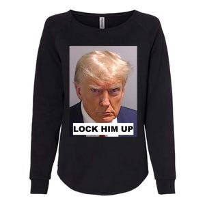 Lock Him Up Donald Trump Mugshot Jail Womens California Wash Sweatshirt