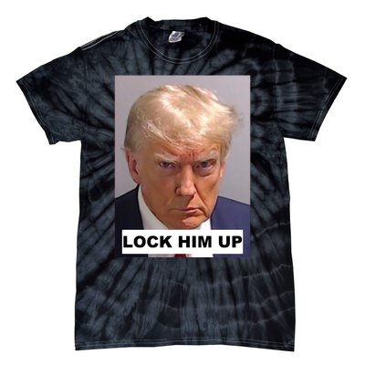 Lock Him Up Donald Trump Mugshot Jail Tie-Dye T-Shirt