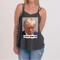 Lock Him Up Donald Trump Mugshot Jail Women's Strappy Tank