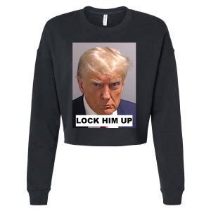 Lock Him Up Donald Trump Mugshot Jail Cropped Pullover Crew