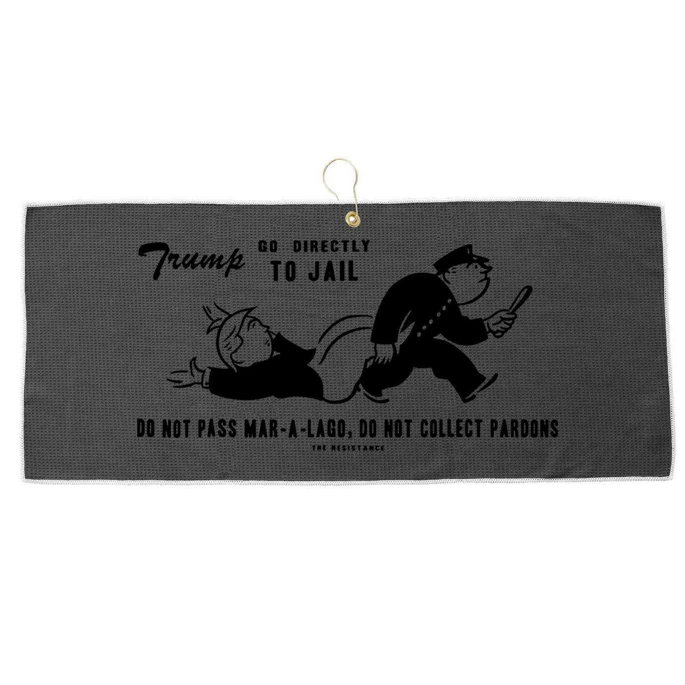 Lock Him Up Jail Trump TShirt Vintage Gift For Men Women Funny Tee Large Microfiber Waffle Golf Towel