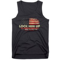 Lock Him Up American Flag Vintage Tank Top