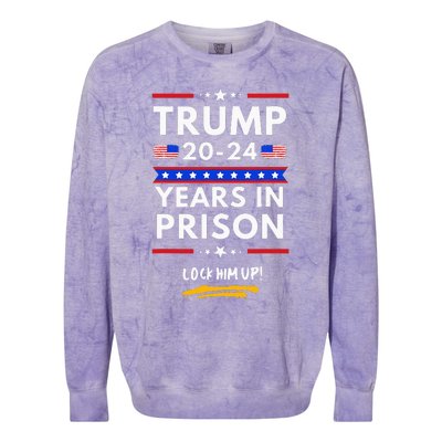 Lock Him Up 2020-2024 Years In Prison, Anti-Trump Political  Colorblast Crewneck Sweatshirt