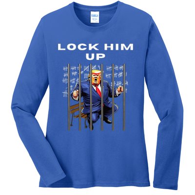 Lock Him Up Antitrump Djt Incarceration Ladies Long Sleeve Shirt