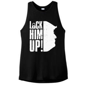 Lock Him Up Democrat Anti Trump Impeach 45 Resist Resign Ladies PosiCharge Tri-Blend Wicking Tank