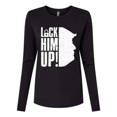 Lock Him Up Democrat Anti Trump Impeach 45 Resist Resign Womens Cotton Relaxed Long Sleeve T-Shirt