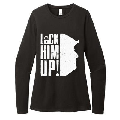 Lock Him Up Democrat Anti Trump Impeach 45 Resist Resign Womens CVC Long Sleeve Shirt