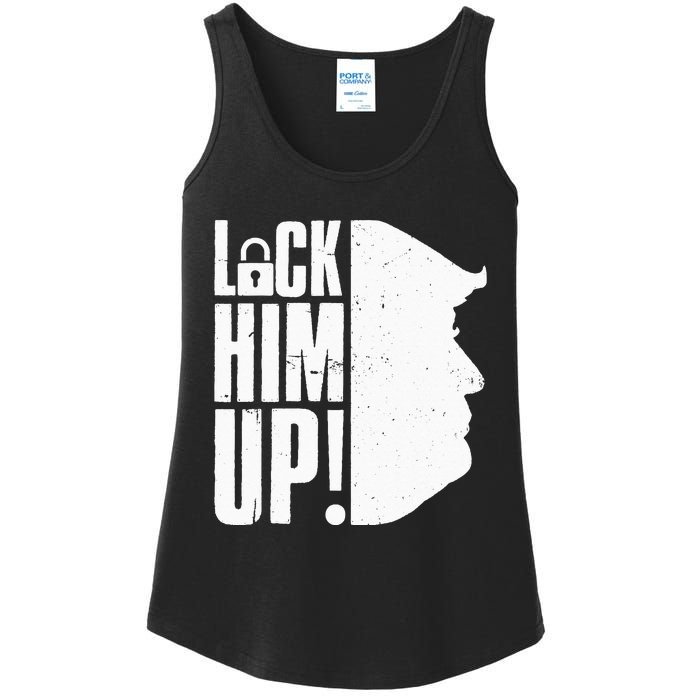 Lock Him Up Democrat Anti Trump Impeach 45 Resist Resign Ladies Essential Tank