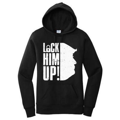 Lock Him Up Democrat Anti Trump Impeach 45 Resist Resign Women's Pullover Hoodie