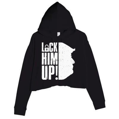 Lock Him Up Democrat Anti Trump Impeach 45 Resist Resign Crop Fleece Hoodie