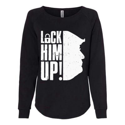 Lock Him Up Democrat Anti Trump Impeach 45 Resist Resign Womens California Wash Sweatshirt