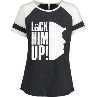 Lock Him Up Democrat Anti Trump Impeach 45 Resist Resign Enza Ladies Jersey Colorblock Tee