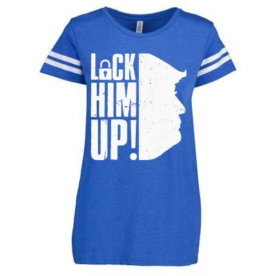 Lock Him Up Democrat Anti Trump Impeach 45 Resist Resign Enza Ladies Jersey Football T-Shirt