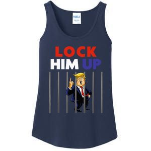 Lock Him Up Anti Trump Political Ladies Essential Tank