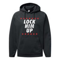 Lock Him Up Anti Trump Performance Fleece Hoodie