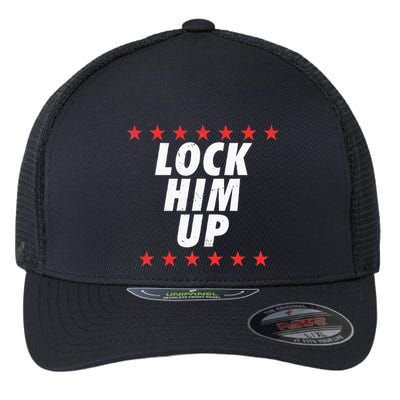 Lock Him Up Anti Trump Flexfit Unipanel Trucker Cap