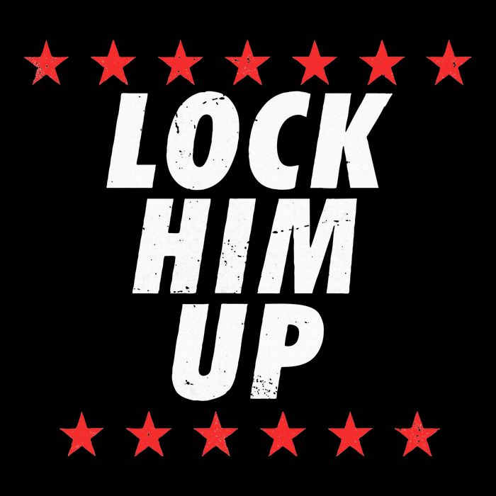 Lock Him Up Anti Trump Button