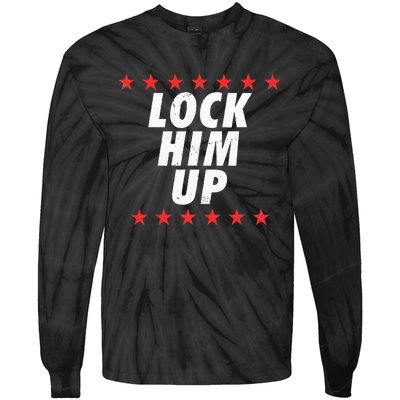 Lock Him Up Anti Trump Tie-Dye Long Sleeve Shirt