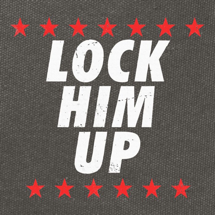 Lock Him Up Anti Trump Cotton Canvas Backpack