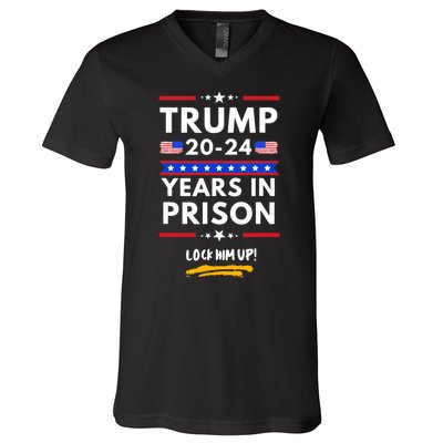 Lock Him Up 20202024 Years In Prison, AntiTrump Political , Best Giff V-Neck T-Shirt