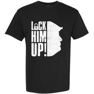 Lock Him Up Democrat Anti Trump Impeach 45 Resist Resign Garment-Dyed Heavyweight T-Shirt