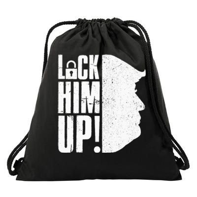 Lock Him Up Democrat Anti Trump Impeach 45 Resist Resign Drawstring Bag