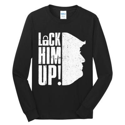 Lock Him Up Democrat Anti Trump Impeach 45 Resist Resign Tall Long Sleeve T-Shirt