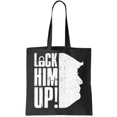 Lock Him Up Democrat Anti Trump Impeach 45 Resist Resign Tote Bag