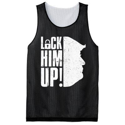 Lock Him Up Democrat Anti Trump Impeach 45 Resist Resign Mesh Reversible Basketball Jersey Tank