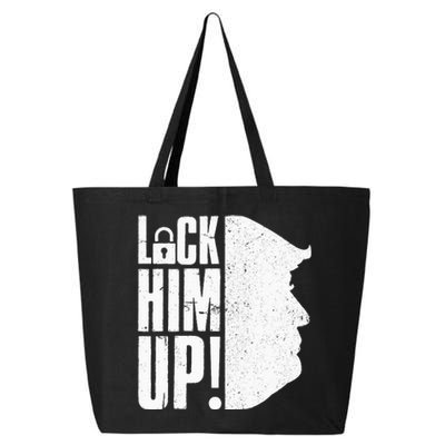 Lock Him Up Democrat Anti Trump Impeach 45 Resist Resign 25L Jumbo Tote