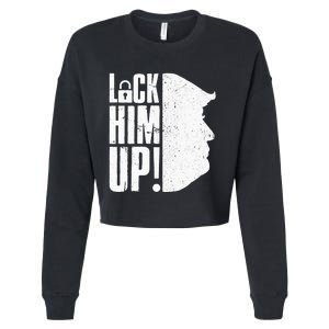 Lock Him Up Democrat Anti Trump Impeach 45 Resist Resign Cropped Pullover Crew