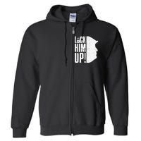 Lock Him Up Democrat Anti Trump Impeach 45 Resist Resign Full Zip Hoodie