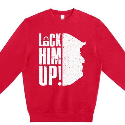 Lock Him Up Democrat Anti Trump Impeach 45 Resist Resign Premium Crewneck Sweatshirt