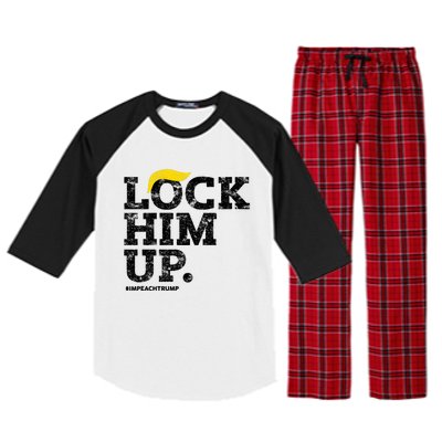 Lock Him Up! Anti Trump Resistance Movement! Raglan Sleeve Pajama Set