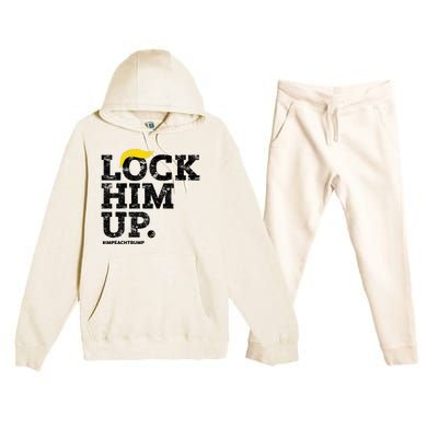 Lock Him Up! Anti Trump Resistance Movement! Premium Hooded Sweatsuit Set