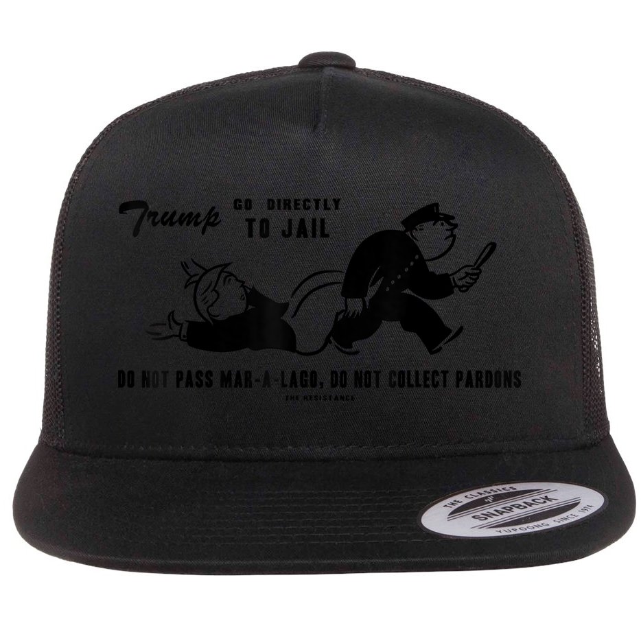 Lock Him Up Jail Trump Flat Bill Trucker Hat