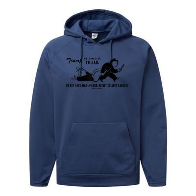 Lock Him Up Jail Trump Performance Fleece Hoodie