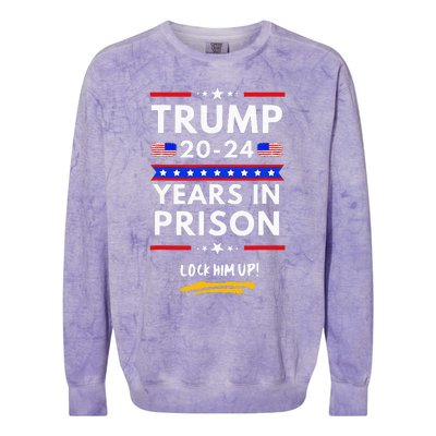 Lock Him Up 2020 2024 Years In Prison Anti Trump Political Colorblast Crewneck Sweatshirt