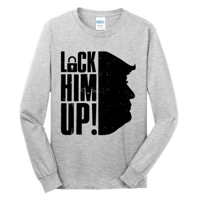 Lock Him Up Democrat Anti Trump Impeach 45 Resist Resign Tall Long Sleeve T-Shirt