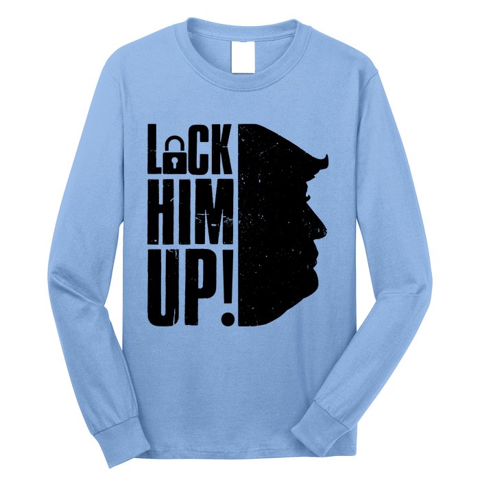 Lock Him Up Democrat Anti Trump Impeach 45 Resist Resign Long Sleeve Shirt