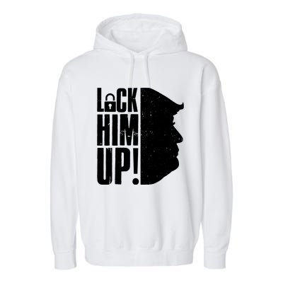 Lock Him Up Democrat Anti Trump Impeach 45 Resist Resign Garment-Dyed Fleece Hoodie