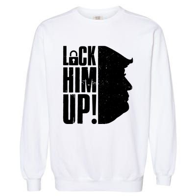 Lock Him Up Democrat Anti Trump Impeach 45 Resist Resign Garment-Dyed Sweatshirt