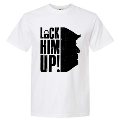 Lock Him Up Democrat Anti Trump Impeach 45 Resist Resign Garment-Dyed Heavyweight T-Shirt