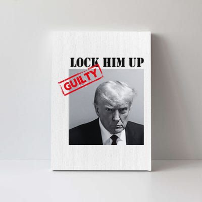 Lock Him Up Donald Trump Guilty Mugshot Canvas