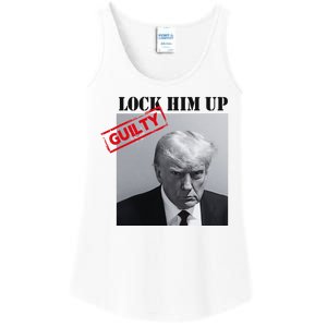 Lock Him Up Donald Trump Guilty Mugshot Ladies Essential Tank