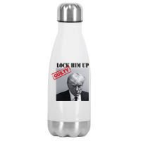 Lock Him Up Donald Trump Guilty Mugshot Stainless Steel Insulated Water Bottle