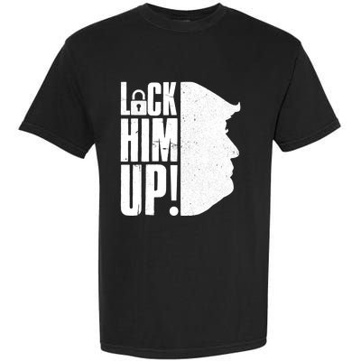 Lock Him Up Democrat Anti Trump Impeach 45 Resist Resign Garment-Dyed Heavyweight T-Shirt