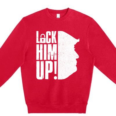 Lock Him Up Democrat Anti Trump Impeach 45 Resist Resign Premium Crewneck Sweatshirt