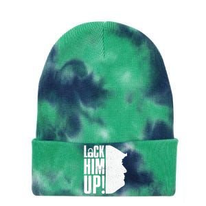 Lock Him Up Democrat Anti Trump Impeach 45 Resist Resign Tie Dye 12in Knit Beanie