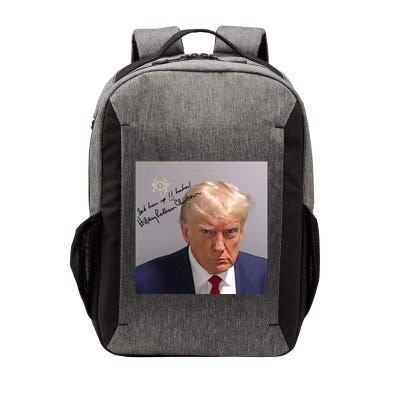 Lock Him Up Funny Hilary Clinton Donald Trump Mugshot Vector Backpack